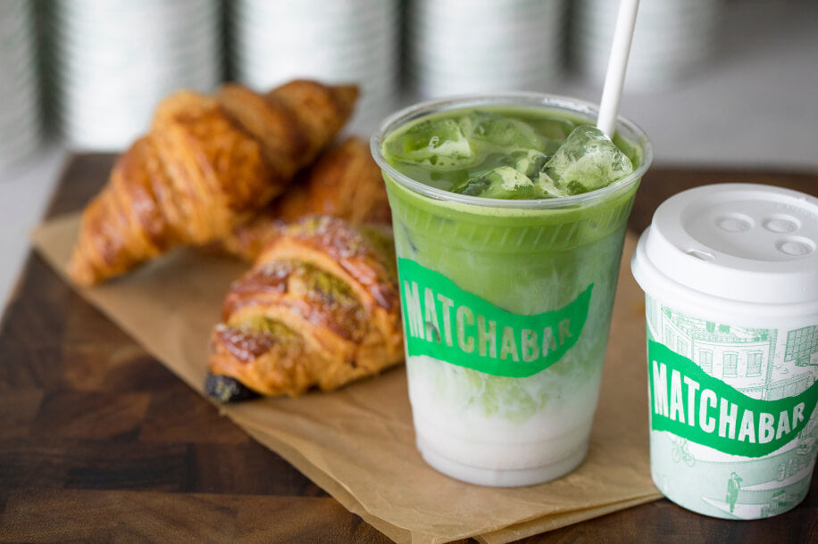 matcha with pastry