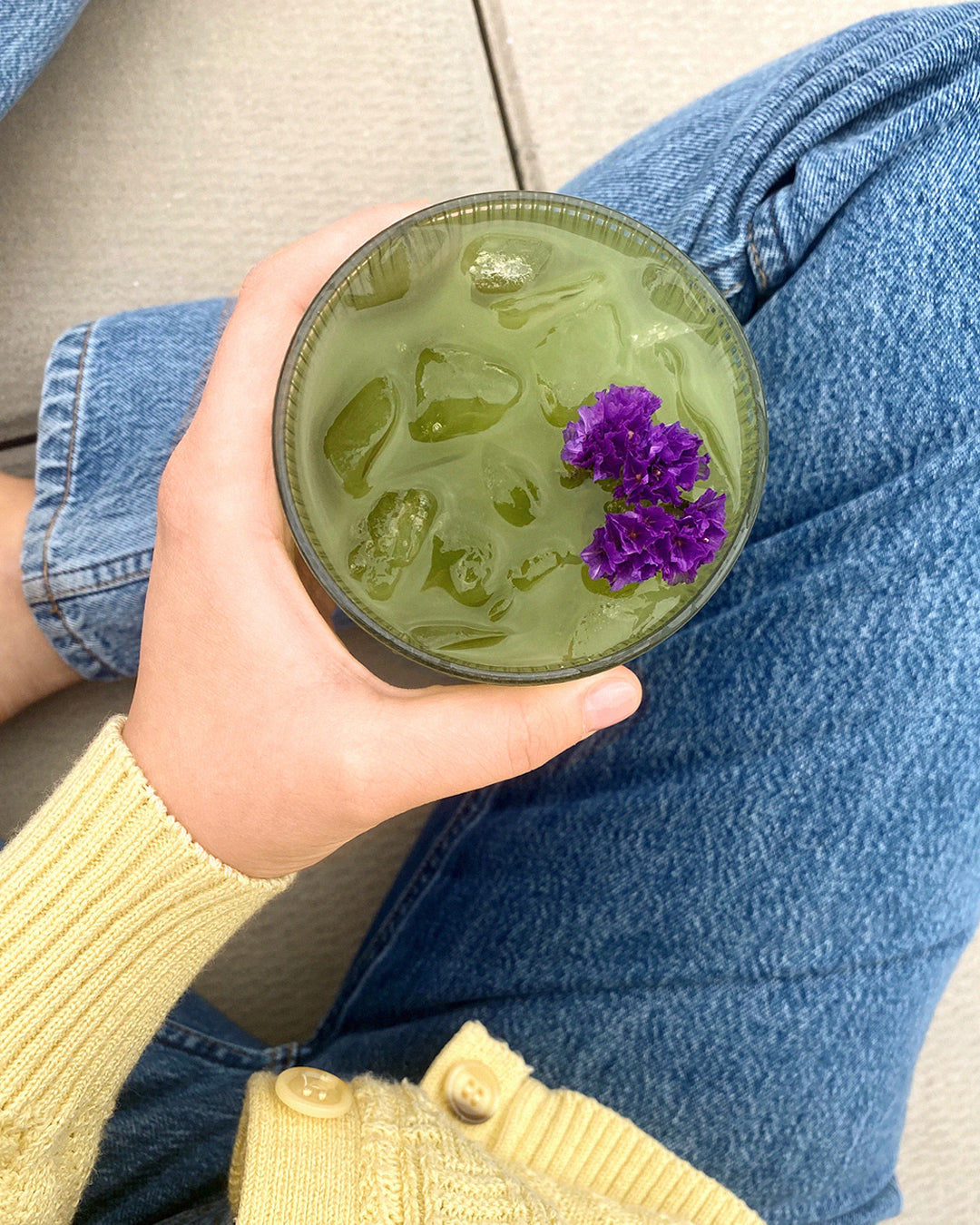 Iced Strawberry Lavender Matcha