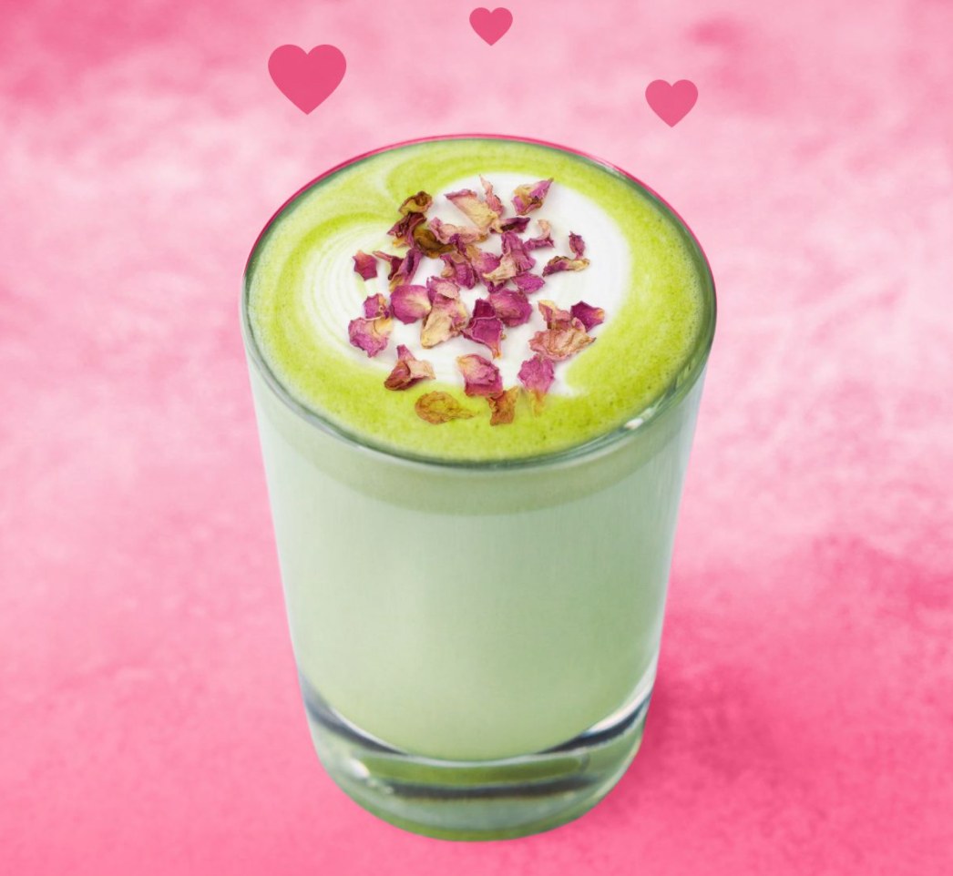 Rose Milk Matcha Latte